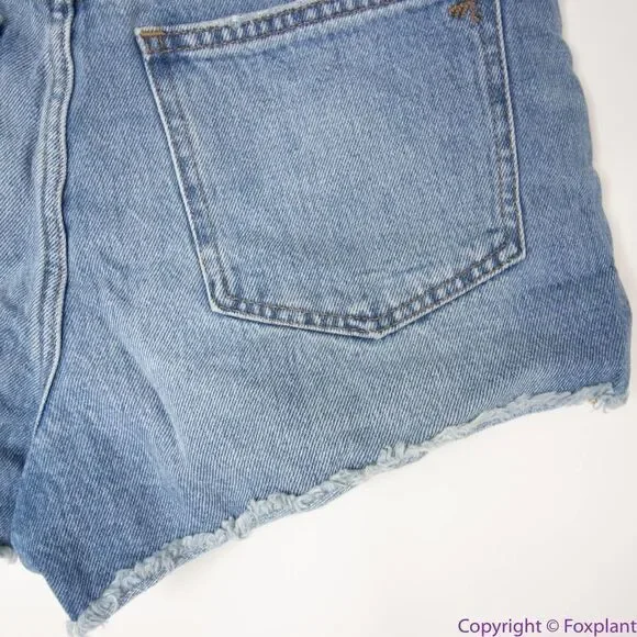NEW Madewell Relaxed Denim Shorts in Homecrest Wash: Ripped Edition, 25‎